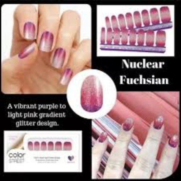 Color Street NUCLEAR FUCHSIAN Real Nail Polish Strips - Picture 2 of 5